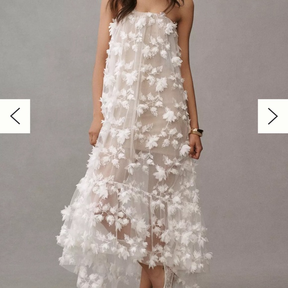 HELSI Athena Strapless High-Low Applique Gown size XL, White - Picture 1 of 2